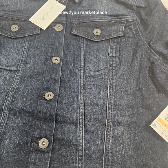 Blue Jean Jacket by Jessica Simpson. NWT. size large womans lightweight denim - Picture 5 of 13